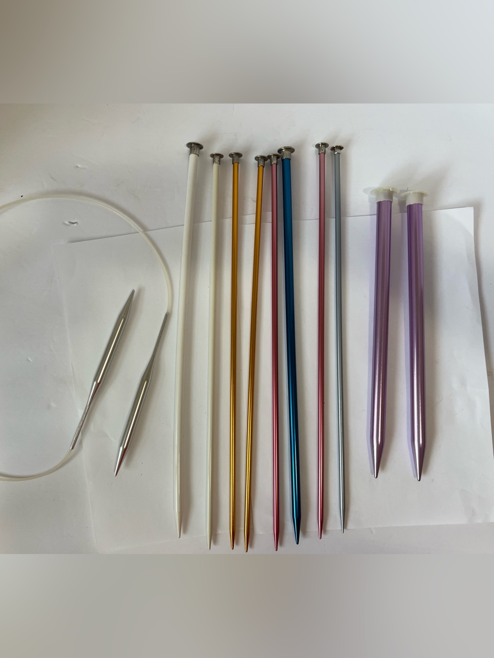 Mixed Lot Vintage Boye Susan Bates Knitting Needles Straight Circular Aluminum